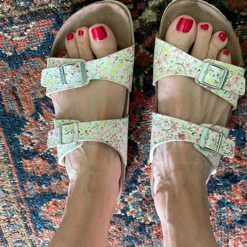 Floral Birkenstocks- size 39